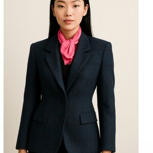 ⭐️Host Pick ⭐️Denise Petites | Vintage Blue Tweed Blazer